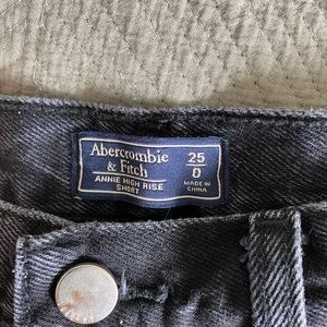 Abercrombie Black Denim Shorts